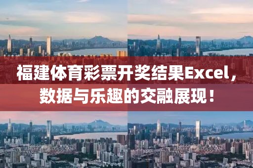 福建体育彩票开奖结果Excel，数据与乐趣的交融展现！