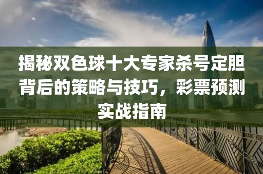 揭秘双色球十大专家杀号定胆背后的策略与技巧，彩票预测实战指南